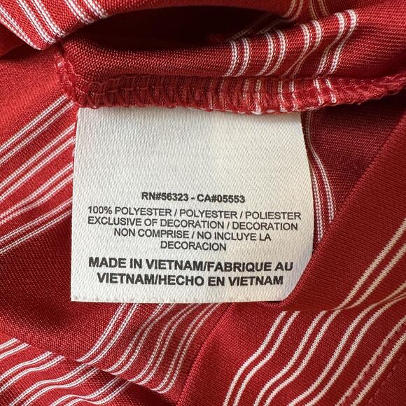 Nike Golf Polo Shirt Mens XL Red White Striped Dri-FIT Tour Performance Swoosh - Picture 6 of 9